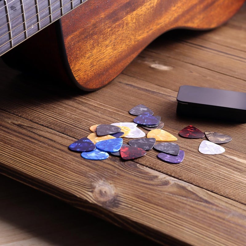 Fishknow Thin Guitar Picks,48 Pcs Fishkonw Guitar Picks for Acoustic Guitar,Thin Guitar Pics for Bass Guitar - Image 3